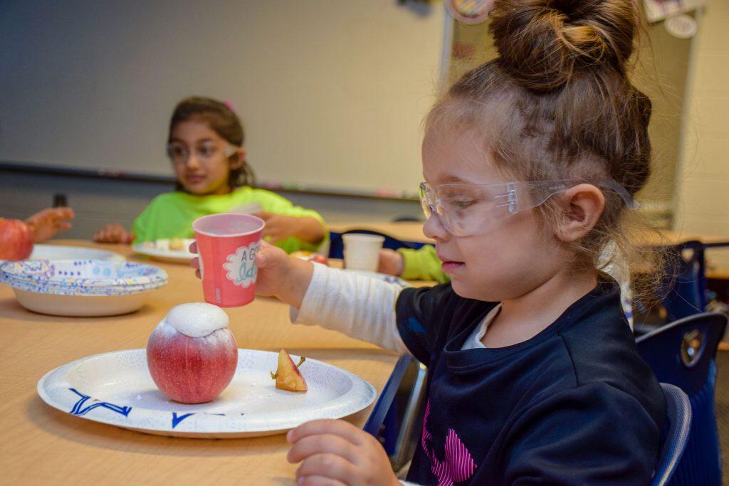 Early Childhood  Erupts Apple Volcanoes